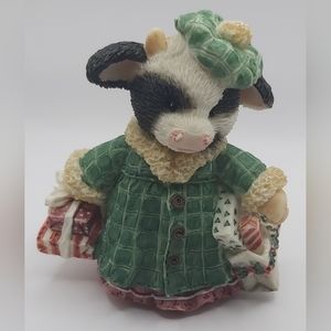 Vintage Enesco Mary Moo Moos "Shop til the cows come home" 1994 figurine